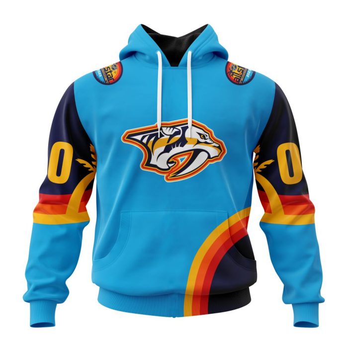 Custom NHL Nashville Predators Special All-Star Game Atlantic Ocean Unisex Pullover Hoodie