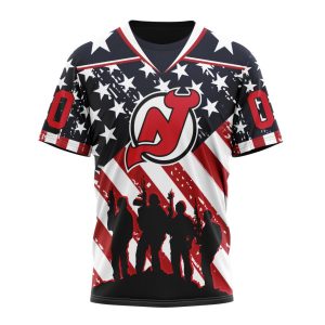 Custom NHL New Jersey Devils Specialized Kits For Honor US's Military Unisex Tshirt TS3824