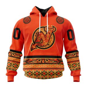 Custom NHL New Jersey Devils Specialized National Day For Truth And Reconciliation Unisex Pullover Hoodie