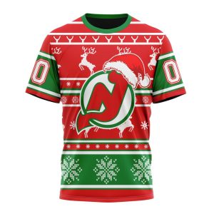 Custom NHL New Jersey Devils Specialized Unisex Christmas Is Coming Santa Claus Unisex Tshirt TS3827