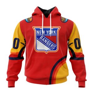 Custom NHL New York Rangers Special All-Star Game Florida Sunset Unisex Pullover Hoodie