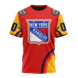 Custom NHL New York Rangers Special All-Star Game Florida Sunset Unisex Tshirt TS3837