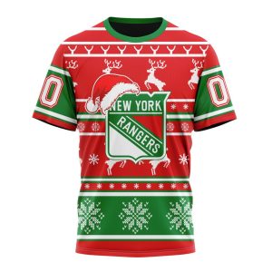 Custom NHL New York Rangers Specialized Unisex Christmas Is Coming Santa Claus Unisex Tshirt TS3841
