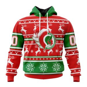 Custom NHL Ottawa Senators Specialized Unisex Christmas Is Coming Santa Claus Unisex Pullover Hoodie