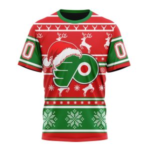 Custom NHL Philadelphia Flyers Specialized Unisex Christmas Is Coming Santa Claus Unisex Tshirt TS3853