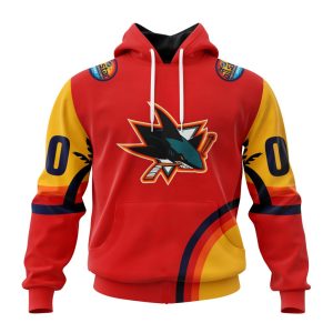 Custom NHL San Jose Sharks Special All-Star Game Florida Sunset Unisex Pullover Hoodie
