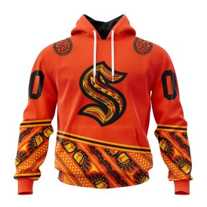 Custom NHL Seattle Kraken Specialized National Day For Truth And Reconciliation Unisex Pullover Hoodie