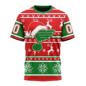 Custom NHL St. Louis Blues Specialized Unisex Christmas Is Coming Santa Claus Unisex Tshirt TS3883