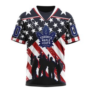 Custom NHL Toronto Maple Leafs Specialized Kits For Honor US's Military Unisex Tshirt TS3894