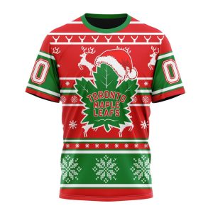 Custom NHL Toronto Maple Leafs Specialized Unisex Christmas Is Coming Santa Claus Unisex Tshirt TS3896