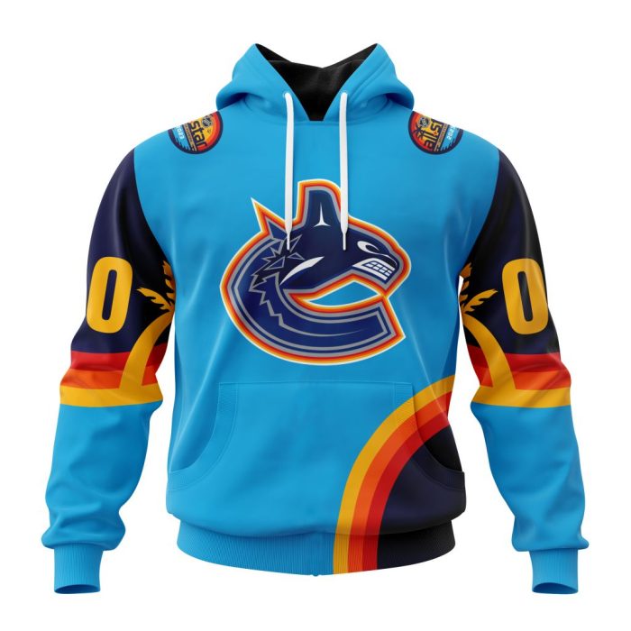 Custom NHL Vancouver Canucks Special All-Star Game Atlantic Ocean Unisex Pullover Hoodie