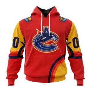 Custom NHL Vancouver Canucks Special All-Star Game Florida Sunset Unisex Pullover Hoodie