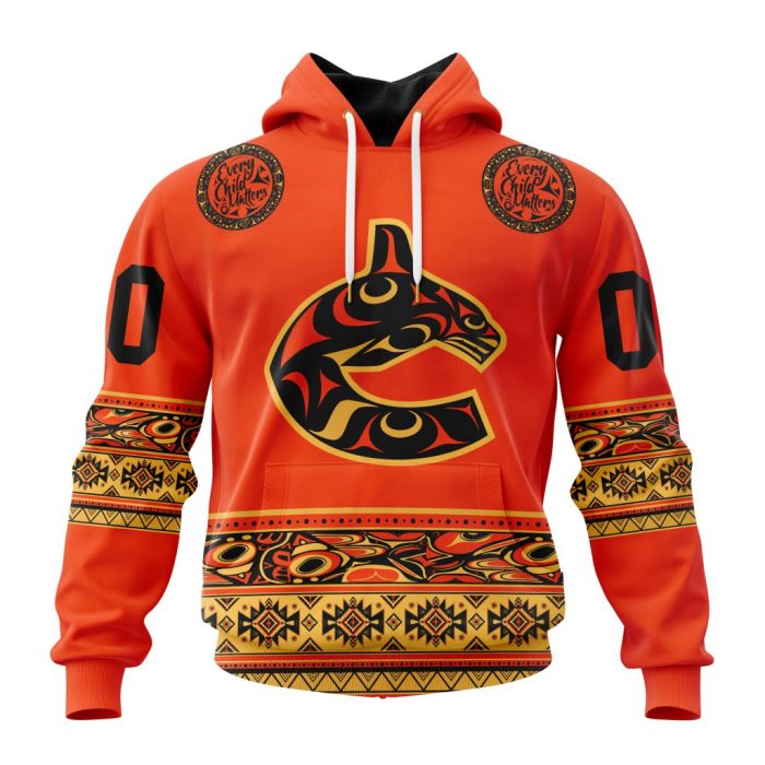 Custom NHL Vancouver Canucks Specialized National Day For Truth And Reconciliation Unisex Pullover Hoodie