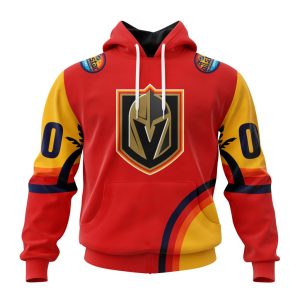Custom NHL Vegas Golden Knights Special All-Star Game Florida Sunset Unisex Pullover Hoodie