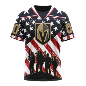 Custom NHL Vegas Golden Knights Specialized Kits For Honor US's Military Unisex Tshirt TS3904