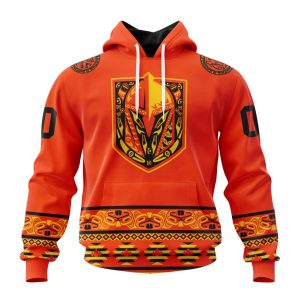Custom NHL Vegas Golden Knights Specialized National Day For Truth And Reconciliation Unisex Pullover Hoodie