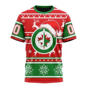 Custom NHL Winnipeg Jets Specialized Unisex Christmas Is Coming Santa Claus Unisex Tshirt TS3920