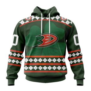 Customized Anaheim Ducks Shamrock Kits Hockey Celebrate St Patrick's Day Unisex Pullover Hoodie