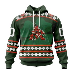 Customized Arizona Coyotes Shamrock Kits Hockey Celebrate St Patrick's Day Unisex Pullover Hoodie