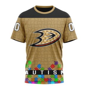 Customized NHL Anaheim Ducks Hockey Fights Against Autism Unisex Tshirt TS3942