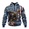 Customized NHL Anaheim Ducks Honor US Navy Veterans Unisex Pullover Hoodie