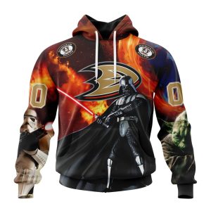 Customized NHL Anaheim Ducks Specialized Darth Vader Star Wars Unisex Pullover Hoodie
