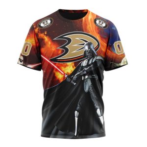 Customized NHL Anaheim Ducks Specialized Darth Vader Star Wars Unisex Tshirt TS3949