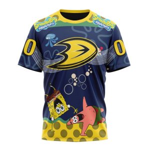 Customized NHL Anaheim Ducks Specialized Jersey With SpongeBob Unisex Tshirt TS3952
