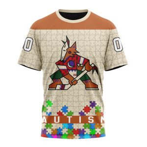 Customized NHL Arizona Coyotes Hockey Fights Against Autism Unisex Tshirt TS3955