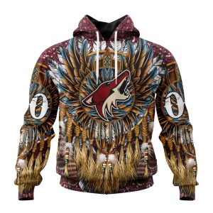Customized NHL Arizona Coyotes Special Native Costume Design Unisex Pullover Hoodie