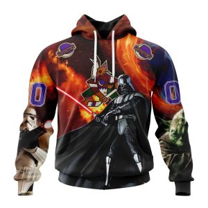 Customized NHL Arizona Coyotes Specialized Darth Vader Star Wars Unisex Pullover Hoodie