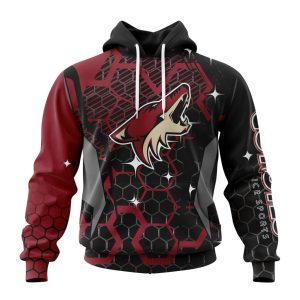 Customized NHL Arizona Coyotes Specialized Design With MotoCross Style Unisex Pullover Hoodie