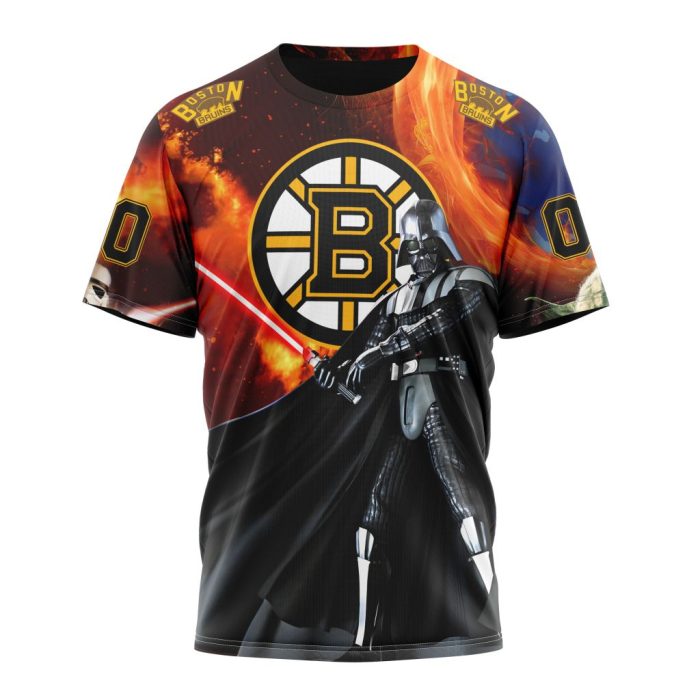 Customized NHL Boston Bruins Specialized Darth Vader Star Wars Unisex Tshirt TS3975