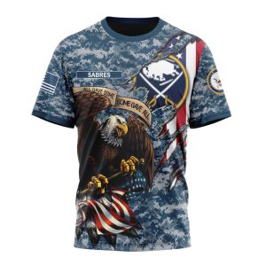 Customized NHL Buffalo Sabres Honor US Navy Veterans Unisex Tshirt TS3982
