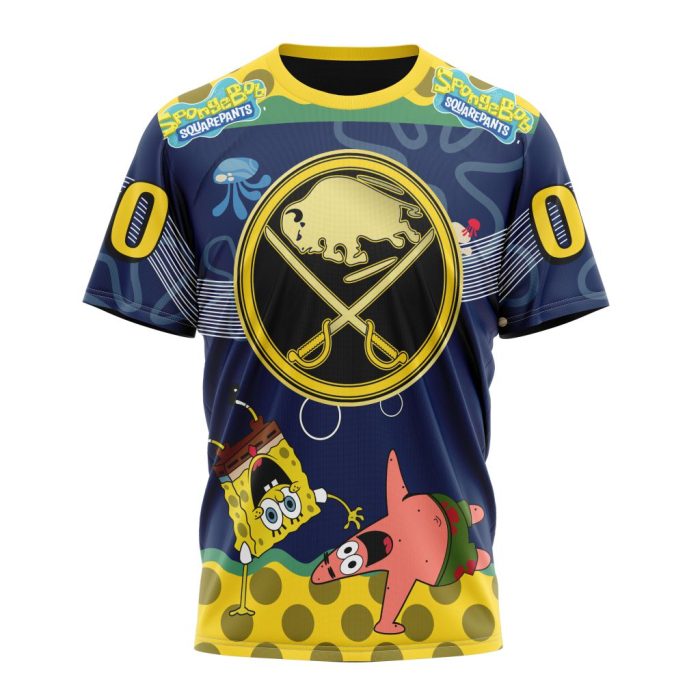 Customized NHL Buffalo Sabres Specialized Jersey With SpongeBob Unisex Tshirt TS3991