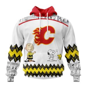 Customized NHL Calgary Flames Special Snoopy Design Unisex Pullover Hoodie
