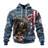Customized NHL Carolina Hurricanes Honor US Navy Veterans Unisex Pullover Hoodie