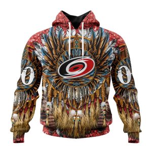Customized NHL Carolina Hurricanes Special Native Costume Design Unisex Pullover Hoodie