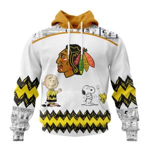 Customized NHL Chicago Blackhawks Special Snoopy Design Unisex Pullover Hoodie