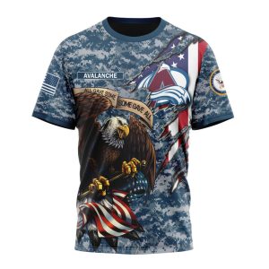Customized NHL Colorado Avalanche Honor US Navy Veterans Unisex Tshirt TS4033