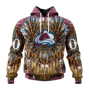 Customized NHL Colorado Avalanche Special Native Costume Design Unisex Pullover Hoodie