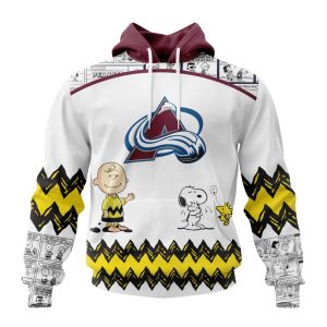 Customized NHL Colorado Avalanche Special Snoopy Design Unisex Pullover Hoodie