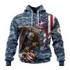 Customized NHL Columbus Blue Jackets Honor US Navy Veterans Unisex Pullover Hoodie