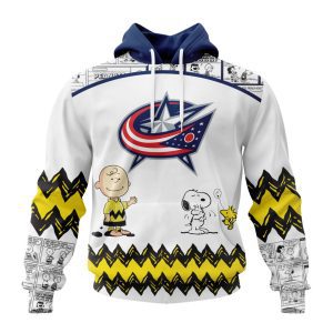 Customized NHL Columbus Blue Jackets Special Snoopy Design Unisex Pullover Hoodie