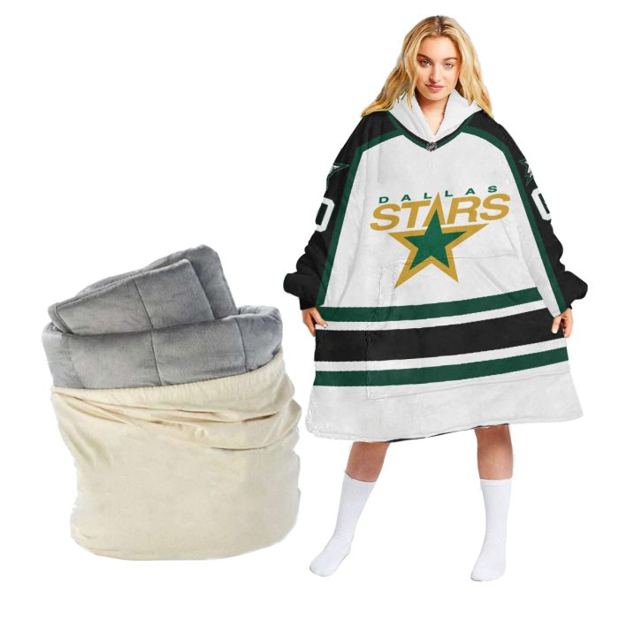 Customized NHL Dallas Stars Retro Concepts Oodie Blanket Hoodie Wearable Blanket