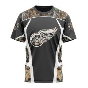 Customized NHL Detroit Red Wings Special Camo Hunting Design Unisex Tshirt TS4073