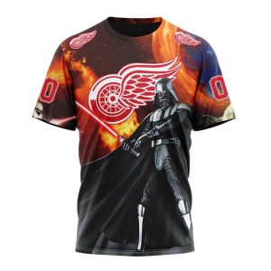 Customized NHL Detroit Red Wings Specialized Darth Vader Star Wars Unisex Tshirt TS4078