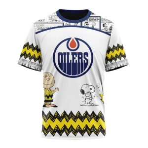 Customized NHL Edmonton Oilers Special Snoopy Design Unisex Tshirt TS4089