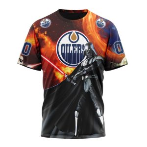 Customized NHL Edmonton Oilers Specialized Darth Vader Star Wars Unisex Tshirt TS4090