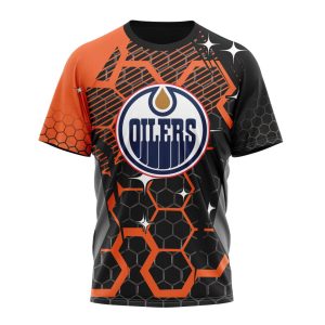 Customized NHL Edmonton Oilers Specialized Design With MotoCross Style Unisex Tshirt TS4092